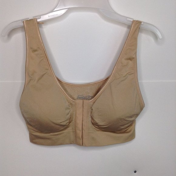 Miracle Bamboo, Intimates & Sleepwear, Miracle Bamboo Bra Women Plus Size  2xl Tan Front Closure Wireless Full Coverage